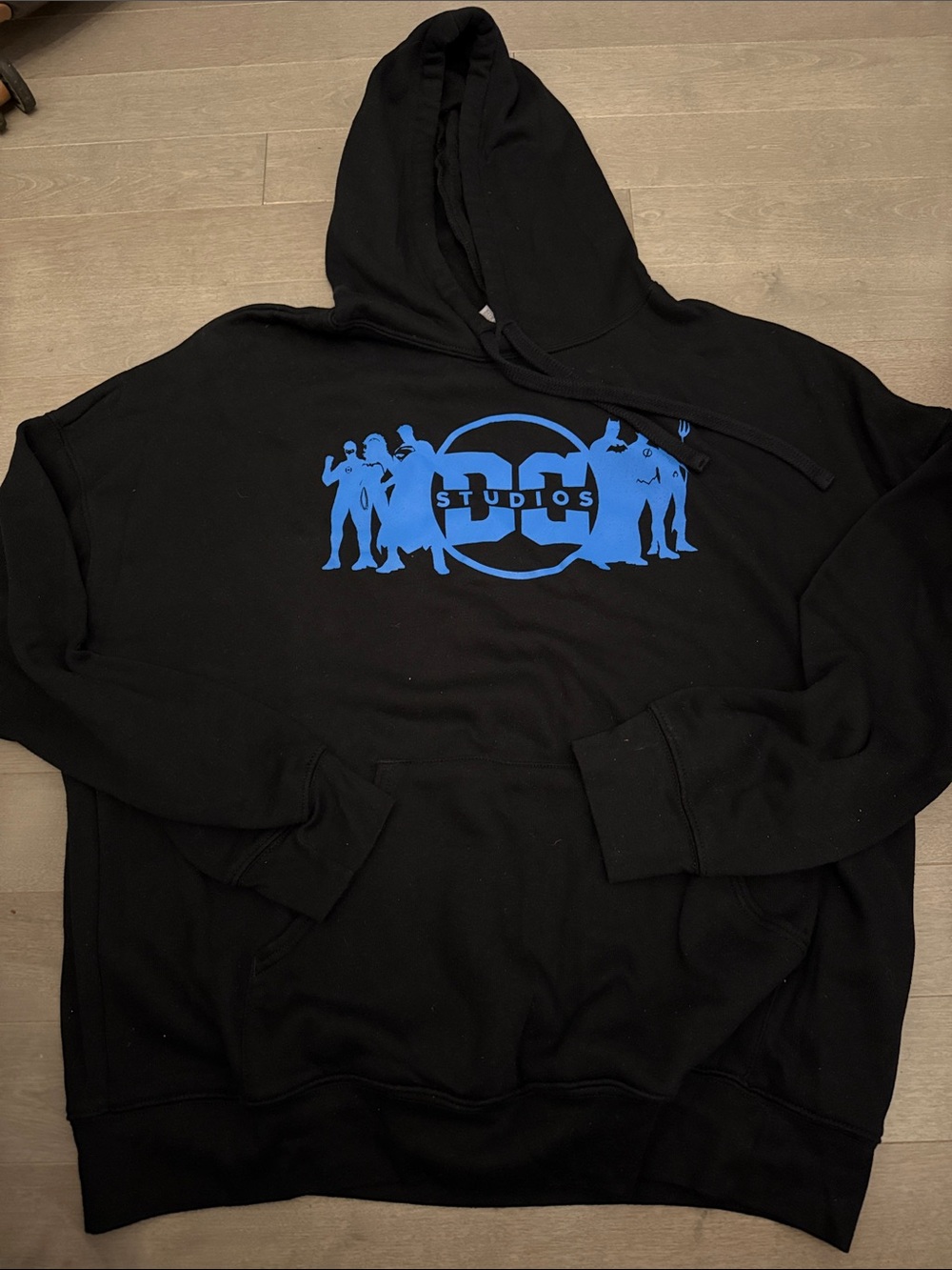Bella Canvas Black Hoodie with Blue Graphic Logo